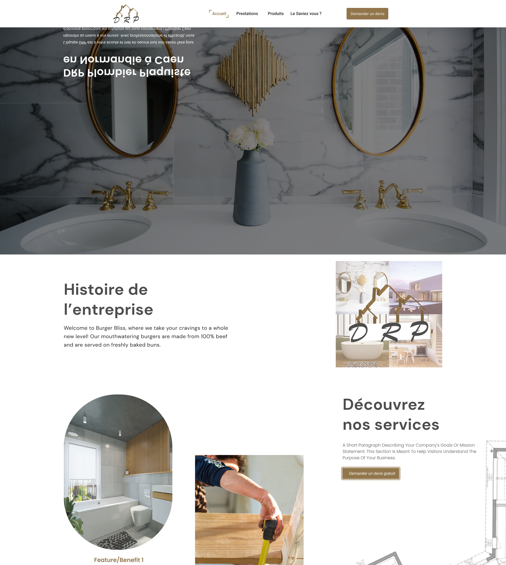 Sécurisation et refonte du site DRP Plomberie